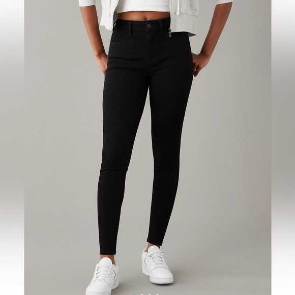 American Eagle Outfitters Denim - American Eagle The Dream High Rise Jegging Short Black Jeans 2